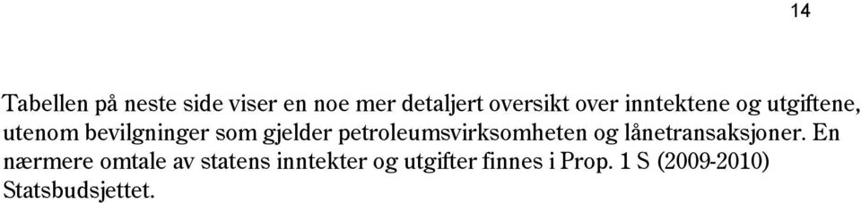 petroleumsvirksomheten og lånetransaksjoner.