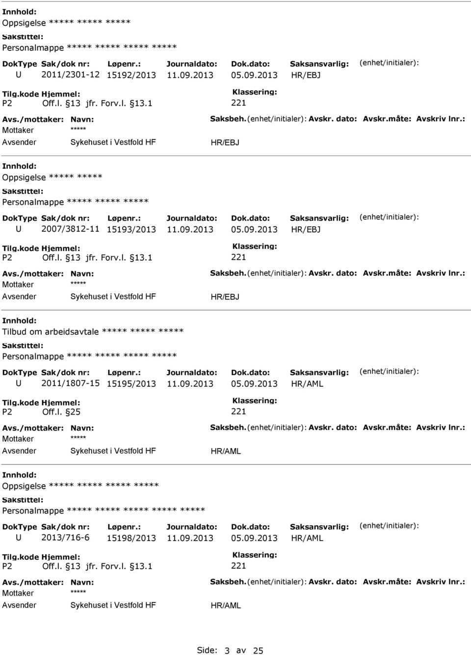 Tilbud om arbeidsavtale 2011/1807-15