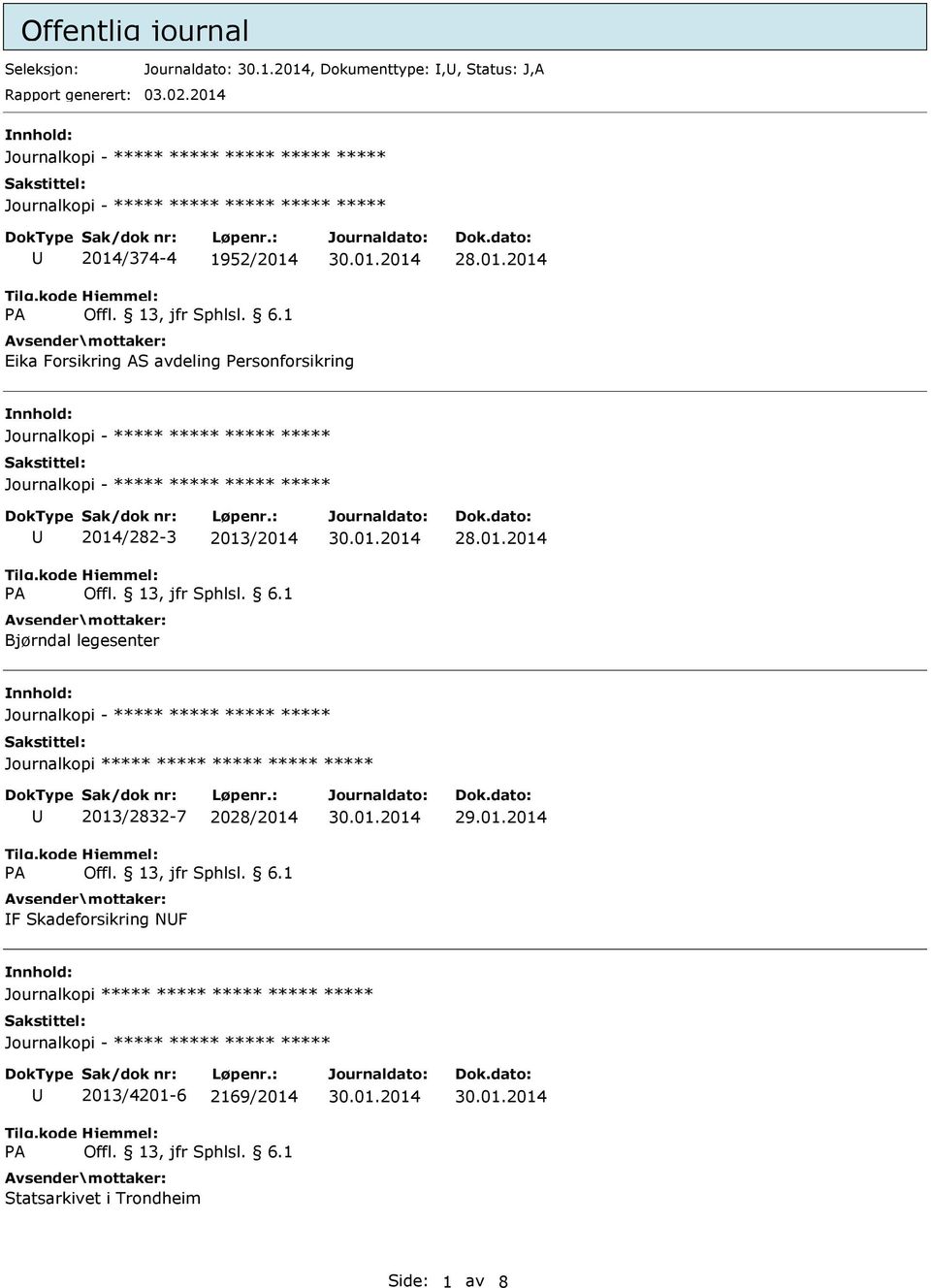 2014/374-4 1952/2014 28.01.2014 Eika Forsikring AS avdeling Personforsikring 2014/282-3