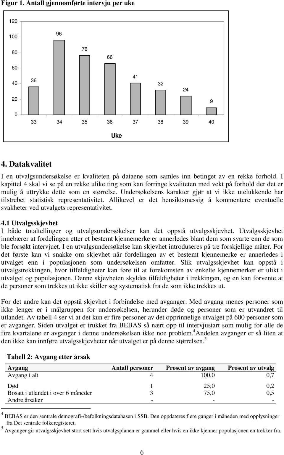 I kapittel 4 skal vi se på en rekke ulike ting som kan forringe kvaliteten med vekt på forhold der det er mulig å uttrykke dette som en størrelse.