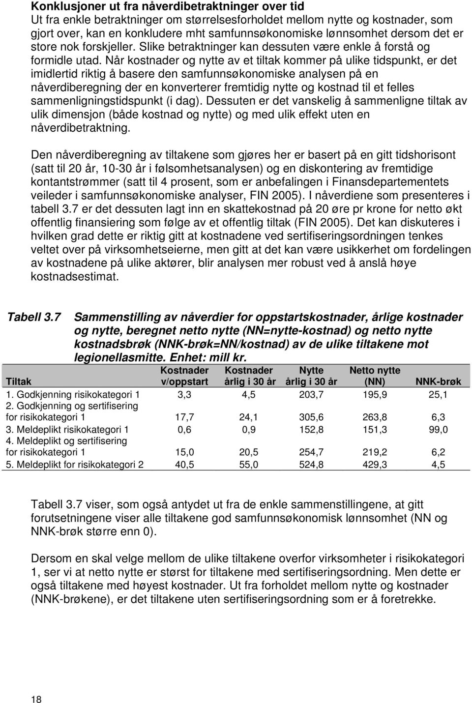 Når kostnader og nytte av et tiltak kommer på ulike tidspunkt, er det imidlertid riktig å basere den samfunnsøkonomiske analysen på en nåverdiberegning der en konverterer fremtidig nytte og kostnad