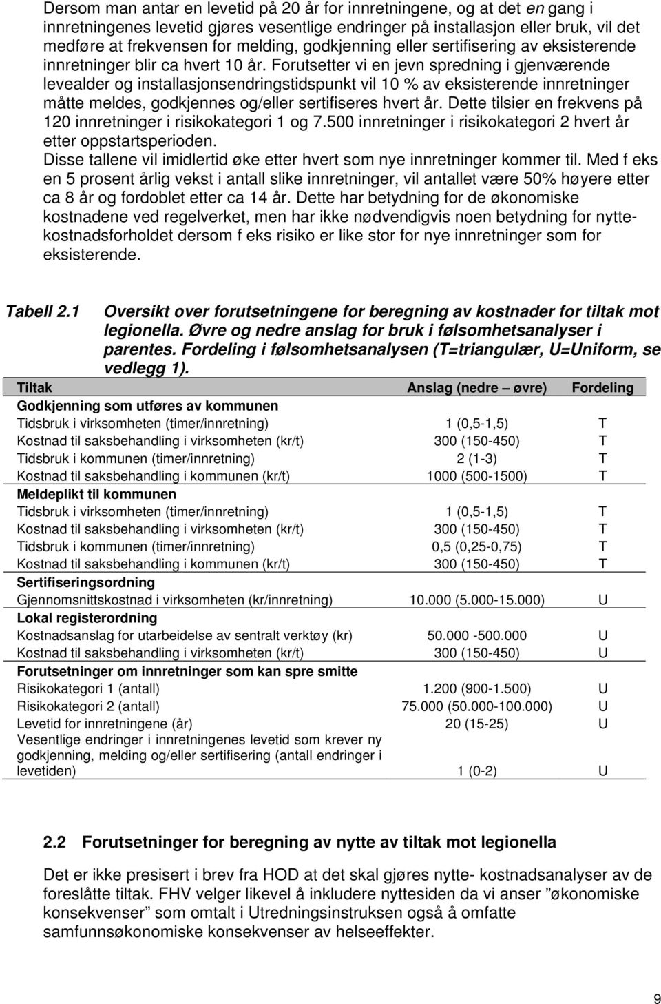 Forutsetter vi en jevn spredning i gjenværende levealder og installasjonsendringstidspunkt vil 10 % av eksisterende innretninger måtte meldes, godkjennes og/eller sertifiseres hvert år.