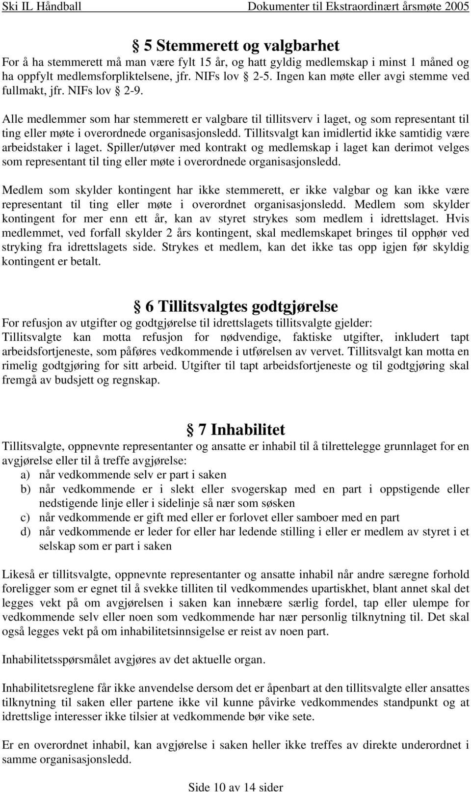 Alle medlemmer som har stemmerett er valgbare til tillitsverv i laget, og som representant til ting eller møte i overordnede organisasjonsledd.