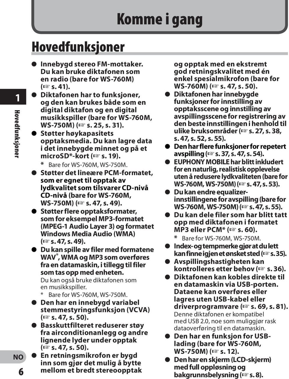 Du kan lagre data i det innebygde minnet og på et microsd*-kort ( s. 19). * Bare for WS-760M, WS-750M.