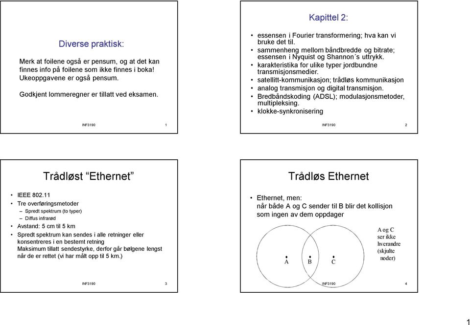 karakteristika for ulike typer jordbundne transmisjonsmedier. satellitt-kommunikasjon; trådløs kommunikasjon analog transmisjon og digital transmisjon.