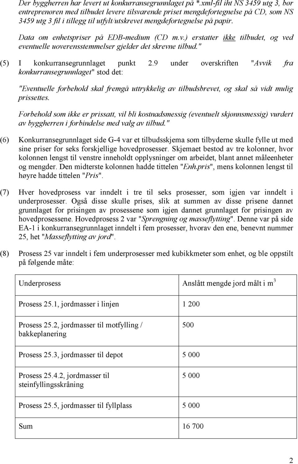 Data om enhetspriser på EDB-medium (CD m.v.) erstatter ikke tilbudet, og ved eventuelle uoverensstemmelser gjelder det skrevne tilbud." (5) I konkurransegrunnlaget punkt 2.