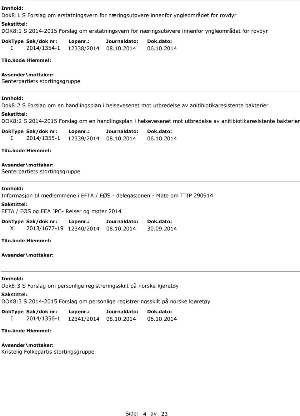 2014 Senterpartiets stortingsgruppe Dok8:2 S Forslag om en handlingsplan i helsevesenet mot utbredelse av anitibiotikaresistente bakterier DOK8:2 S 2014-2015 Forslag om en handlingsplan i