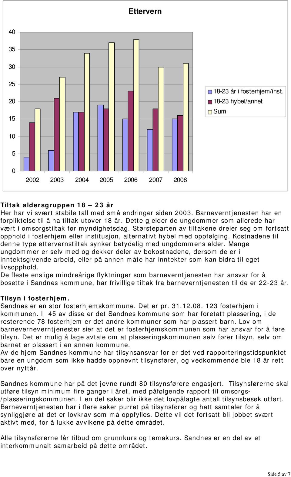 Barneverntjenesten har en forpliktelse til å ha tiltak utover 18 år. Dette gjelder de ungdommer som allerede har vært i omsorgstiltak før myndighetsdag.