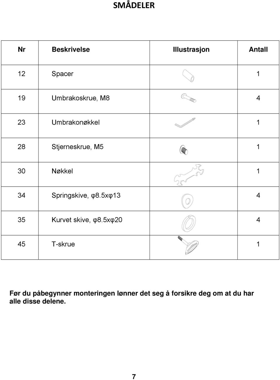 Springskive, φ8.5xφ13 4 35 Kurvet skive, φ8.