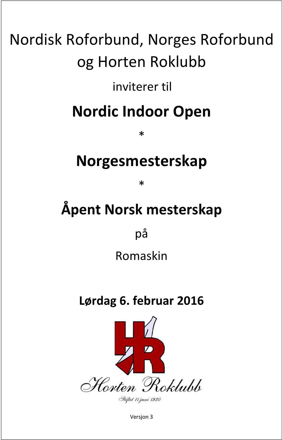 Open * Norgesmesterskap * Åpent Norsk