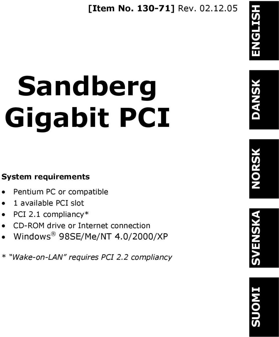 available PCI slot PCI 2.