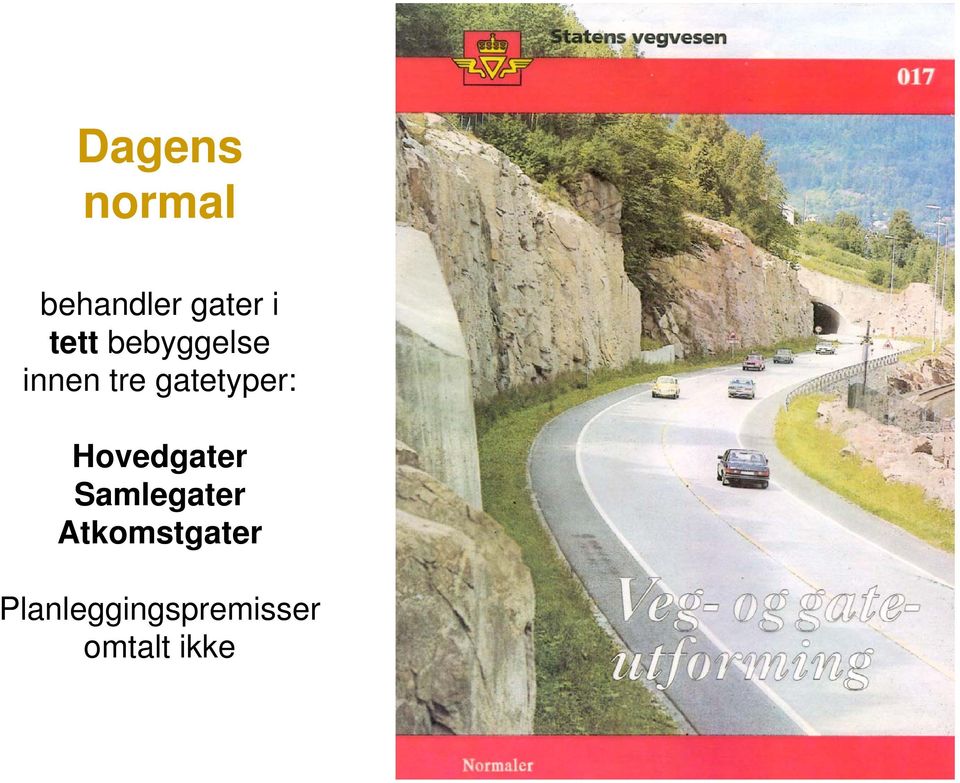 gatetyper: Hovedgater Samlegater