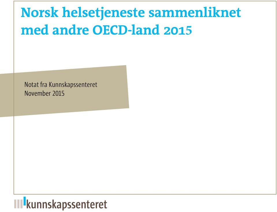 OECD-land 2015 Notat fra