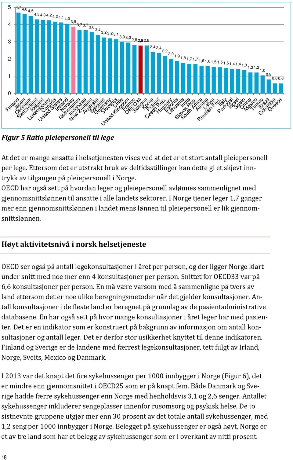 Ettersom det er utstrakt bruk av deltidsstillinger kan dette gi et skjevt inntrykk av tilgangen på pleiepersonell i Norge.