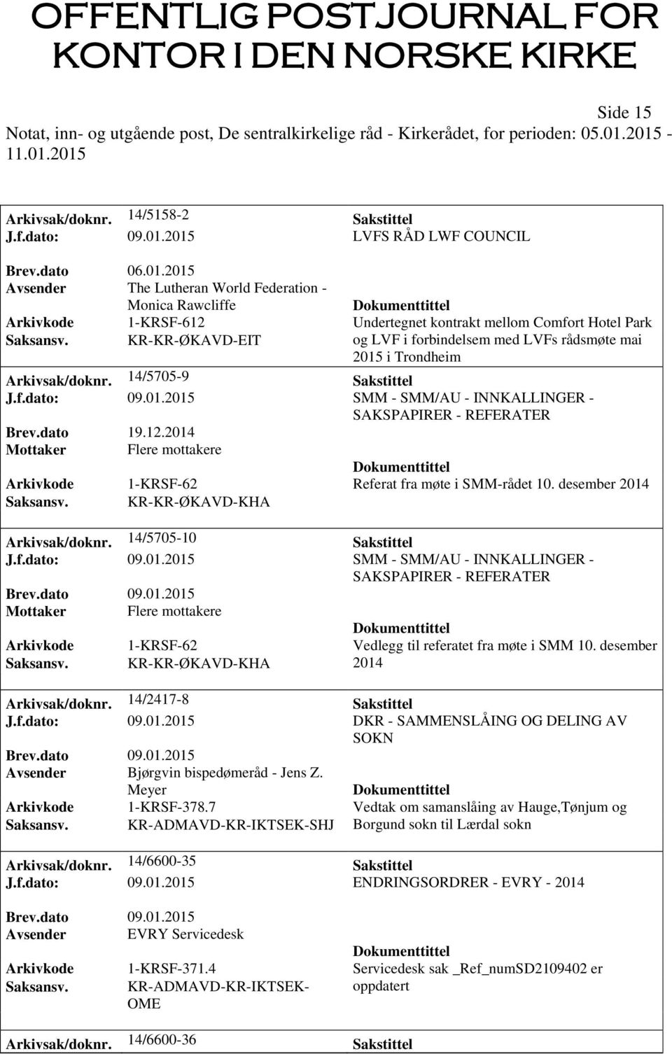 KR-KR-ØKAVD-EIT og LVF i forbindelsem med LVFs rådsmøte mai 2015 i Trondheim Arkivsak/doknr. 14/5705-9 Sakstittel J.f.dato: 09.01.2015 SMM - SMM/AU - INNKALLINGER - SAKSPAPIRER - REFERATER Brev.