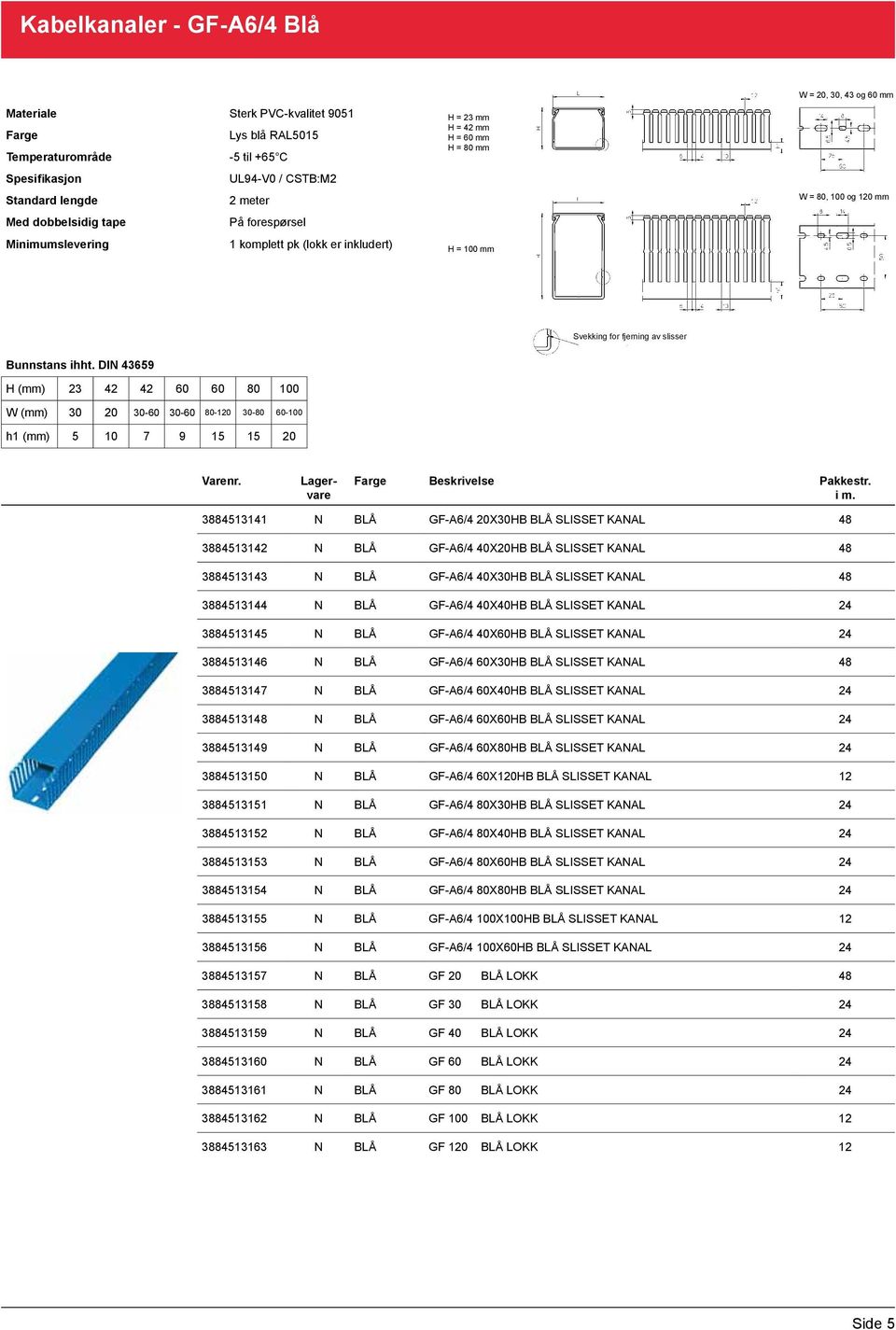 DIN 43659 H (mm) 23 42 42 60 60 80 100 W (mm) 30 20 30-60 30-60 80-120 30-80 60-100 h1 (mm) 5 10 7 9 15 15 20 i m.