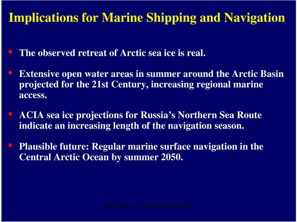 regional marine access.