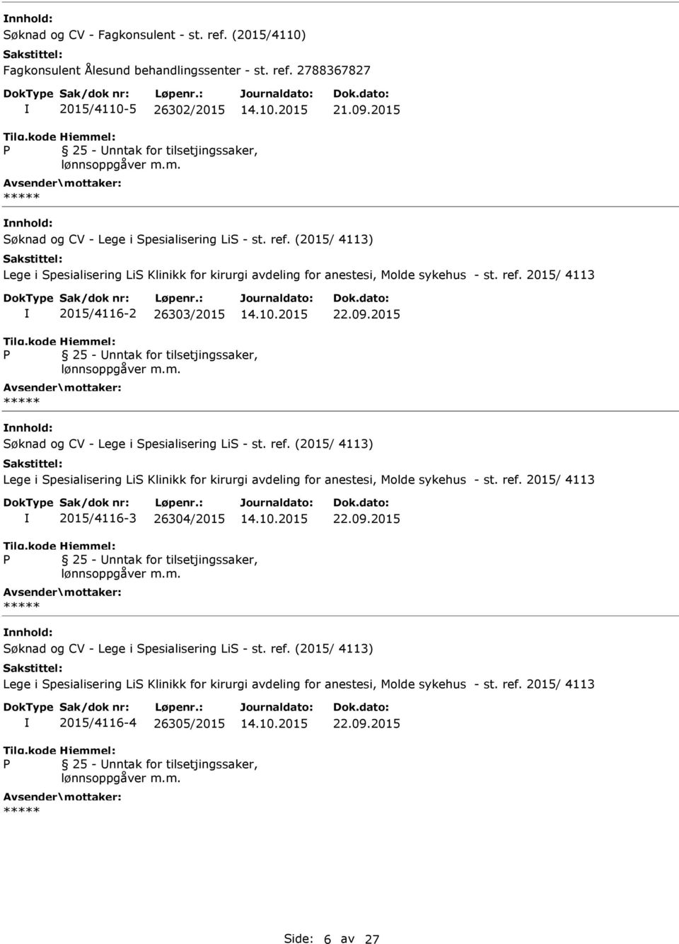 2015 nnhold: 2015/4116-3 26304/2015 22.09.