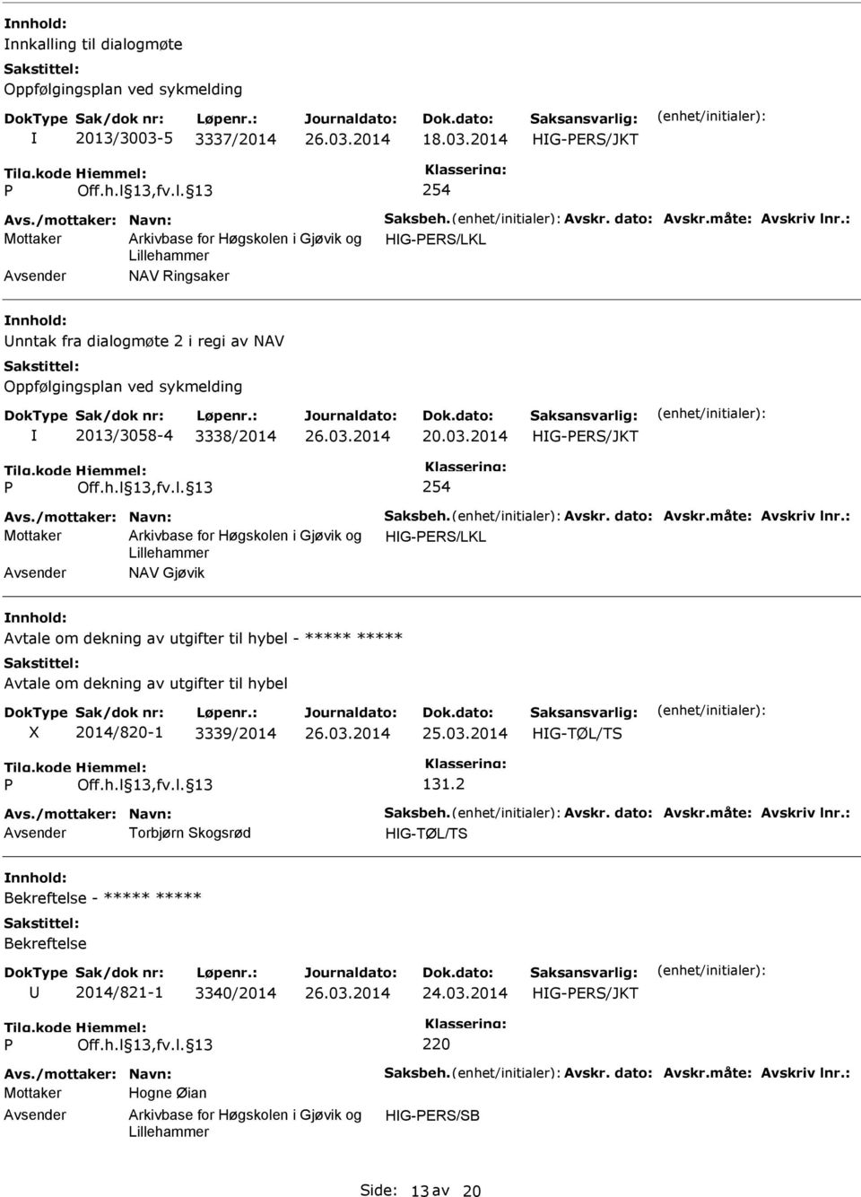 2014 254 Mottaker HG-ERS/LKL NAV Ringsaker nntak fra dialogmøte 2 i regi av NAV Oppfølgingsplan ved sykmelding 2013/3058-4 3338/2014