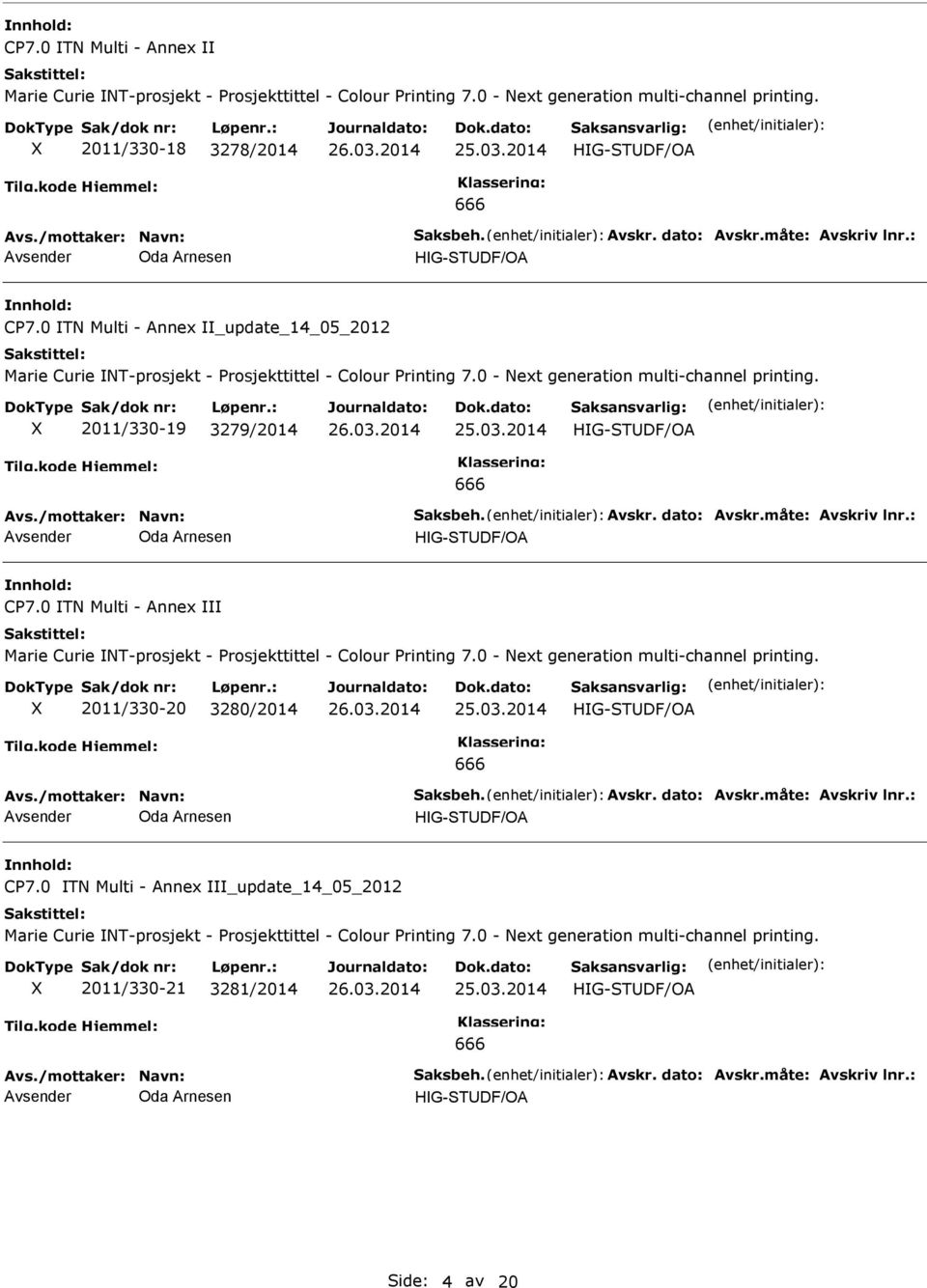 3279/2014 C7.0 TN Multi - Annex 2011/330-20 3280/2014 C7.