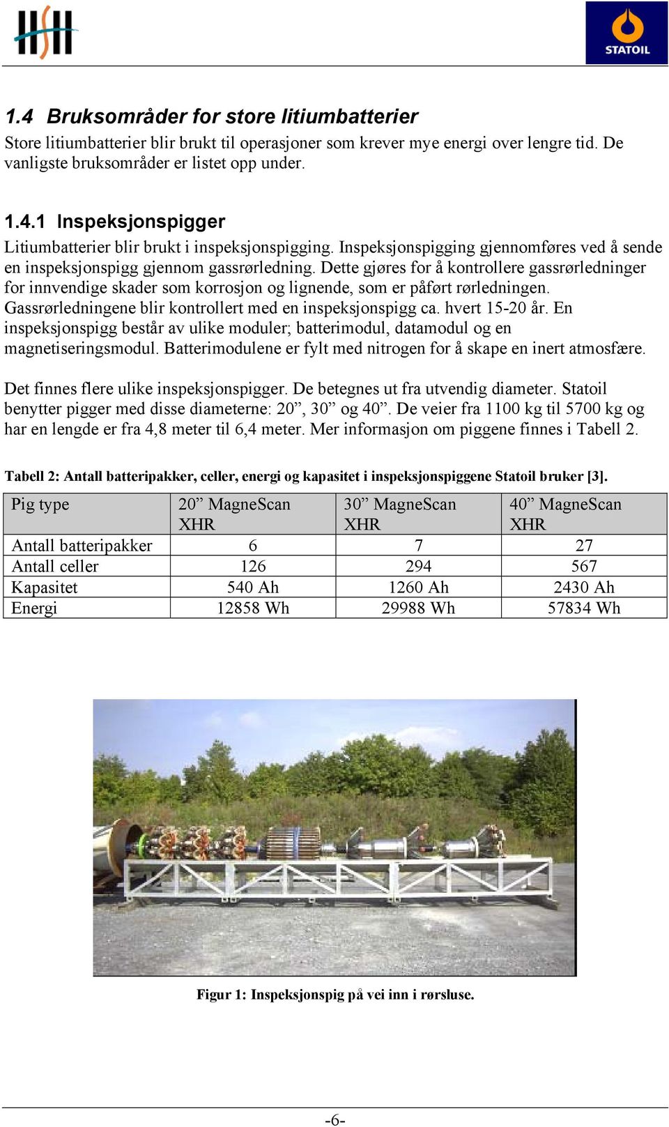 Dette gjøres for å kontrollere gassrørledninger for innvendige skader som korrosjon og lignende, som er påført rørledningen. Gassrørledningene blir kontrollert med en inspeksjonspigg ca.