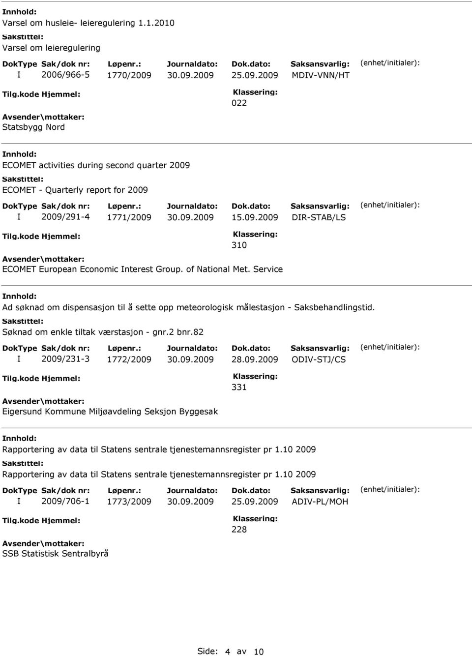 of National Met. Service Ad søknad om dispensasjon til å sette opp meteorologisk målestasjon - Saksbehandlingstid. Søknad om enkle tiltak værstasjon - gnr.2 bnr.