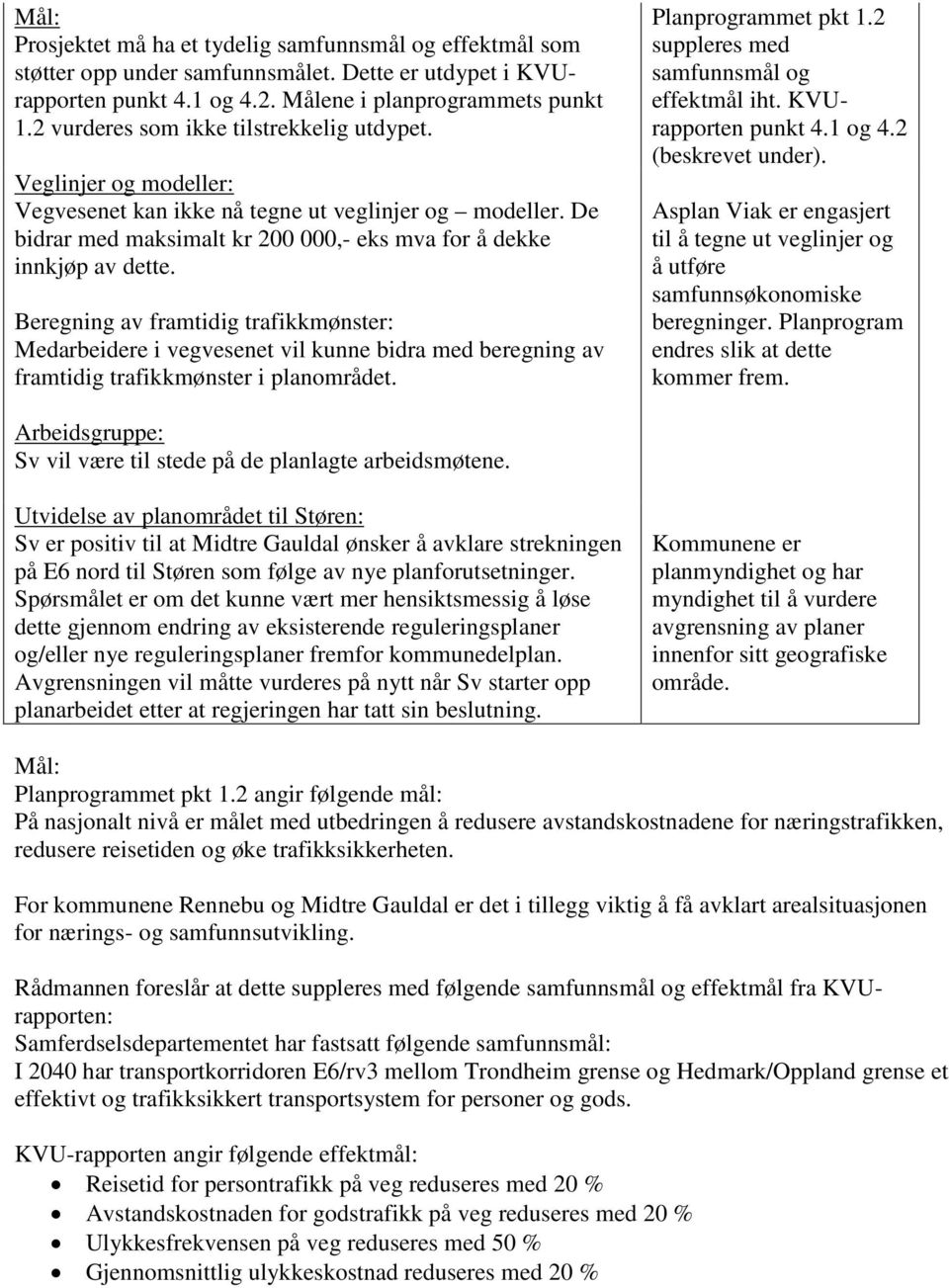 Beregning av framtidig trafikkmønster: Medarbeidere i vegvesenet vil kunne bidra med beregning av framtidig trafikkmønster i planområdet.