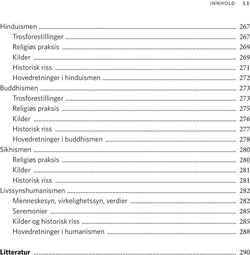 .. 276 Historisk riss... 277 Hovedretninger i buddhismen... 278 Sikhismen... 280 Religiøs praksis... 280 Kilder... 281 Historisk riss.