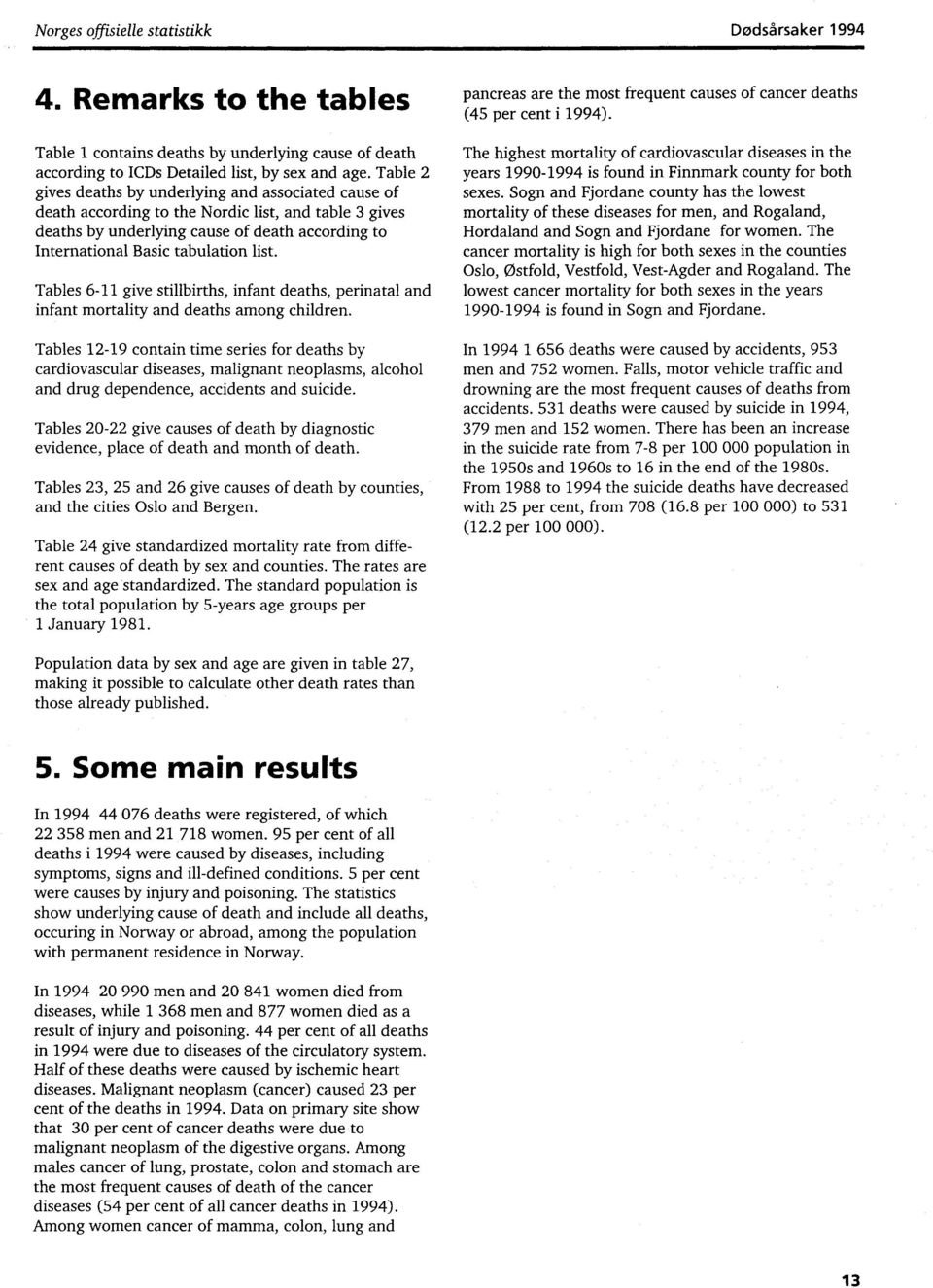 Tables 6 give stillbirths, infant deaths, perinatal and infant mortality and deaths among children.