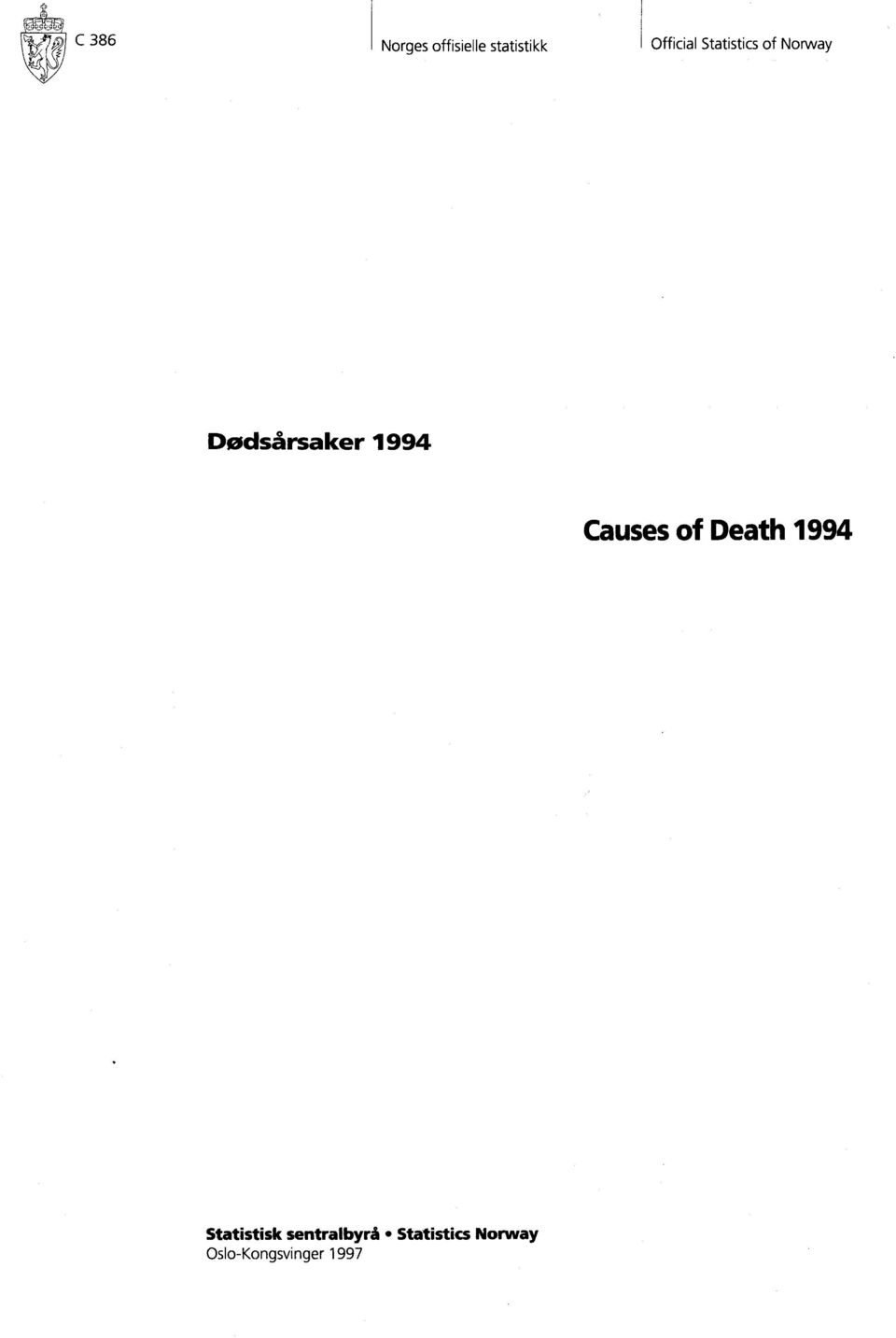 Dødsårsaker 994 Causes of Death 994