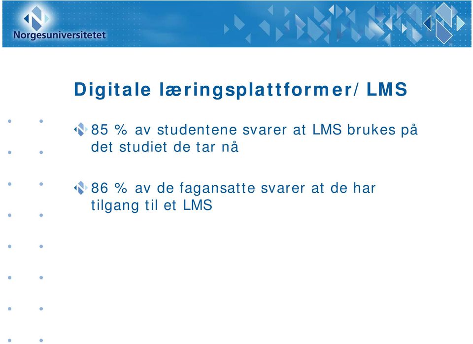 det studiet de tar nå 86 % av de