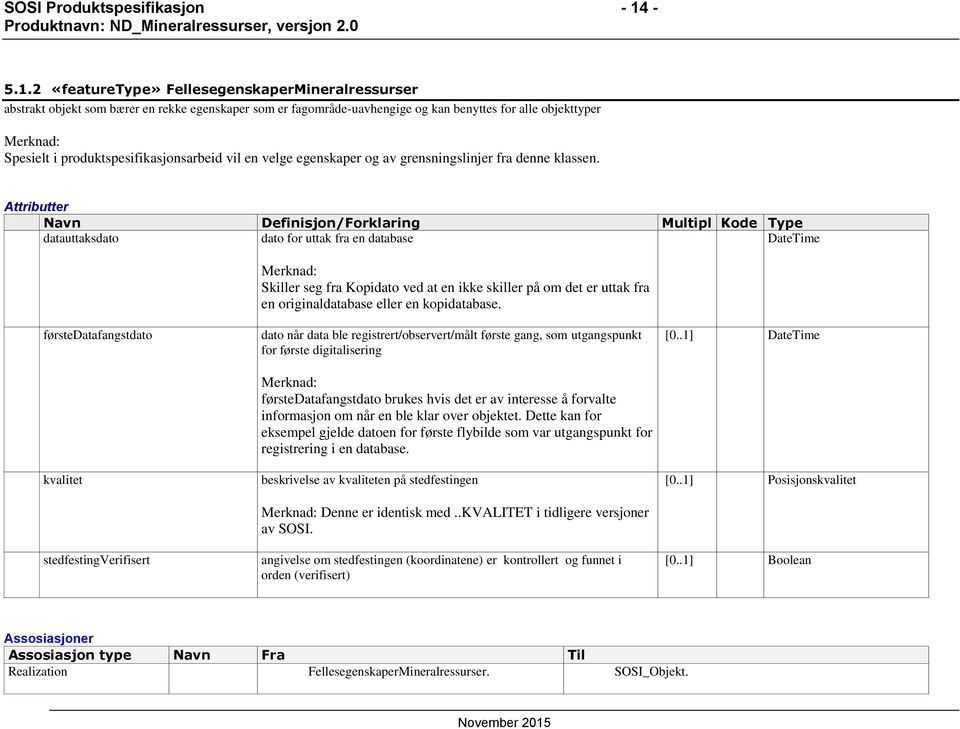 produktspesifikasjonsarbeid vil en velge egenskaper og av grensningslinjer fra denne klassen.