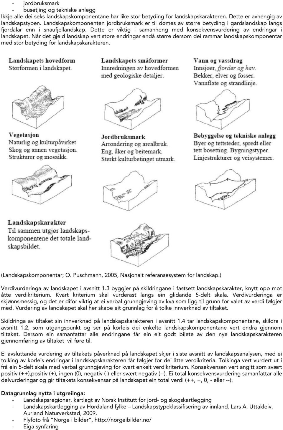 Dette er viktig i samanheng med konsekvensvurdering av endringar i landskapet.