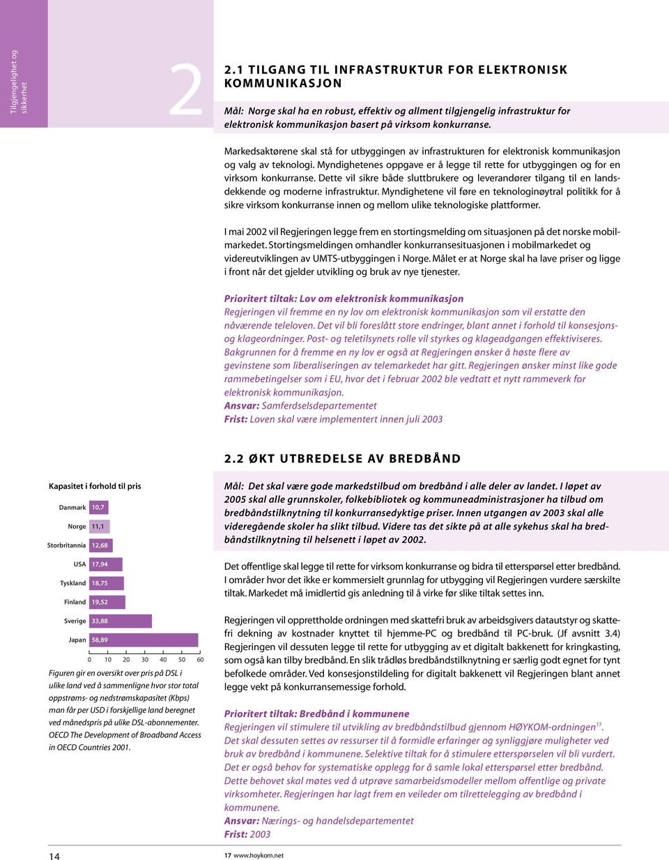 Markedsaktørene skal stå for utbyggingen av infrastrukturen for elektronisk kommunikasjon og valg av teknologi.