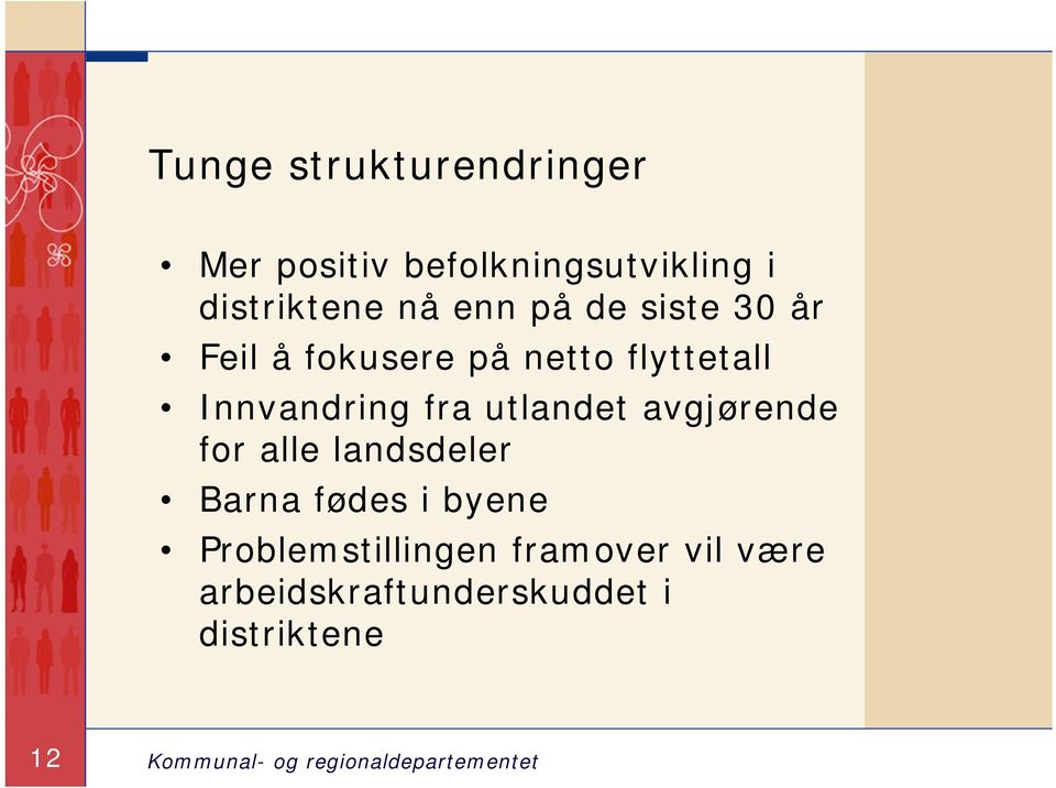 Innvandring fra utlandet avgjørende for alle landsdeler Barna fødes i