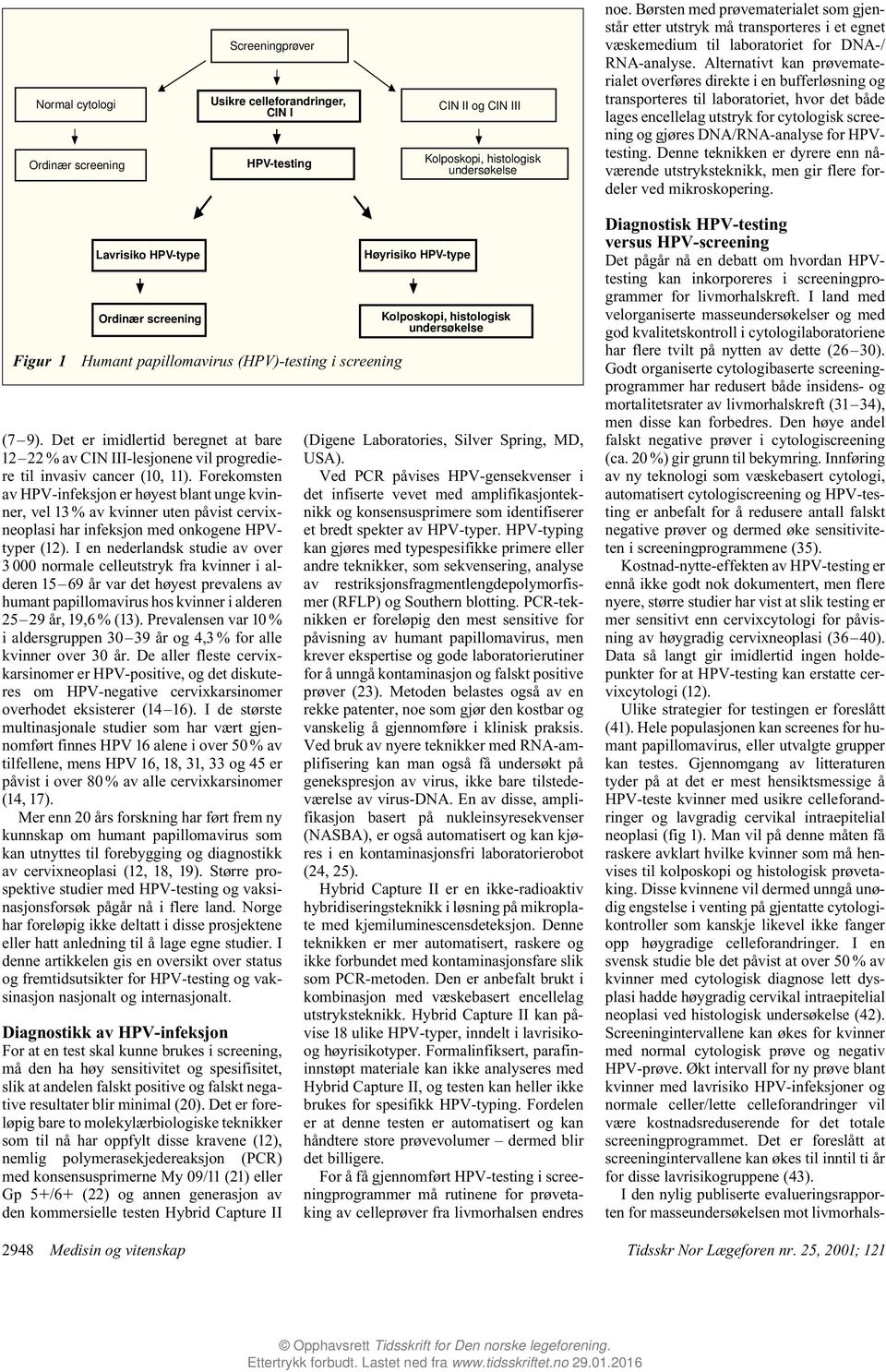 Alternativt kan prøvematerialet overføres direkte i en bufferløsning og transporteres til laboratoriet, hvor det både lages encellelag utstryk for cytologisk screening og gjøres DNA/RNA-analyse for