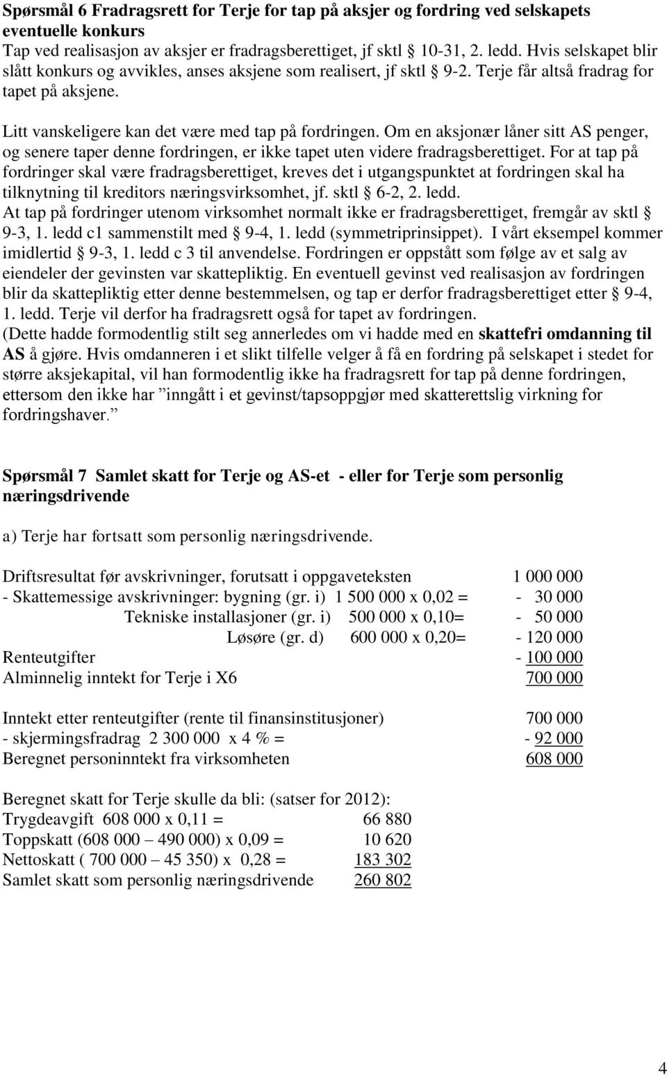 Om en aksjonær låner sitt AS penger, og senere taper denne fordringen, er ikke tapet uten videre fradragsberettiget.