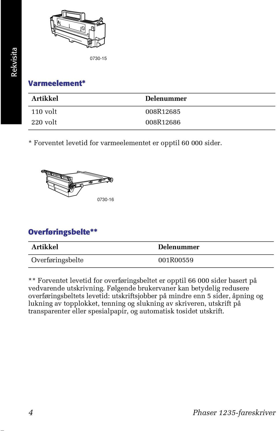 vedvarende utskrivning.