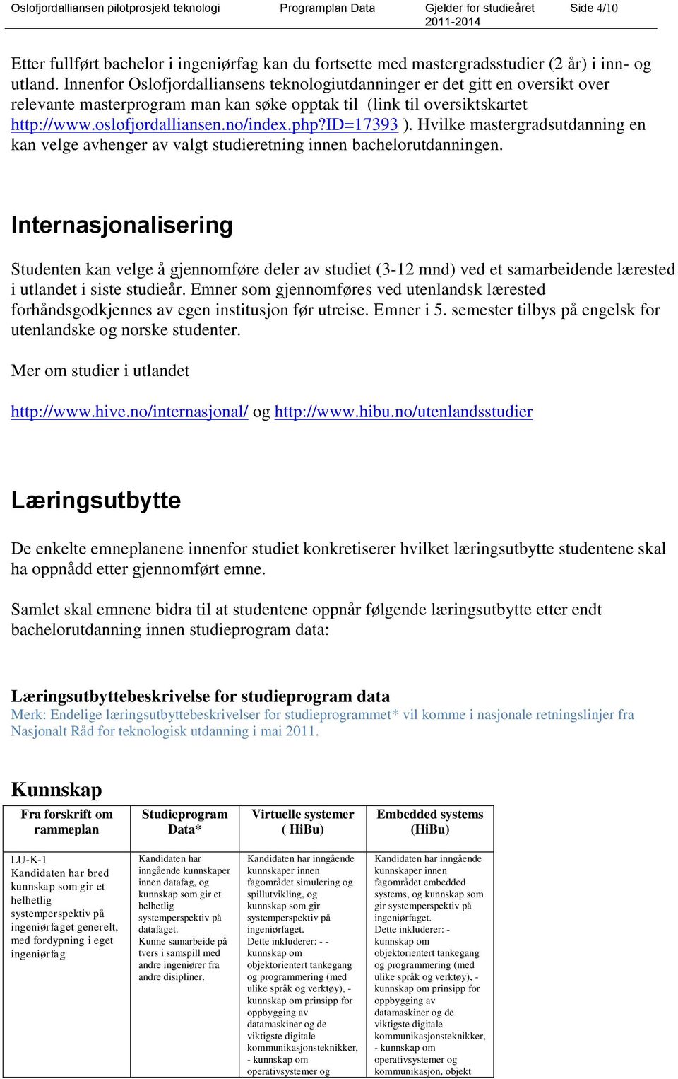 id=17393 ). Hvilke mastergradsutdanning en kan velge avhenger av valgt studieretning innen bachelorutdanningen.