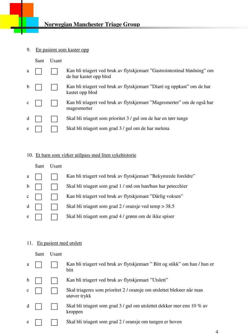 også hr mgsmrtr Skl li trigrt som prioritt 3 / gul om hr n tørr tung Skl li trigrt som gr 3 / gul om hr mln 10.