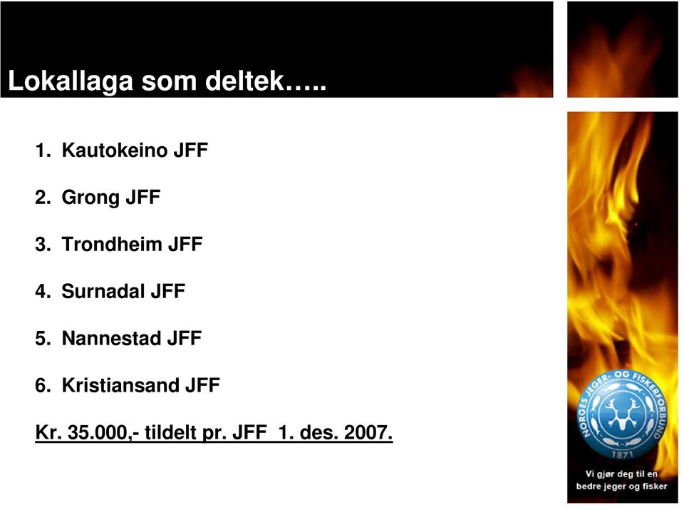 Trondheim JFF 4. Surnadal JFF 5.