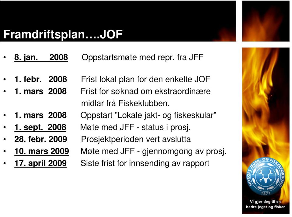 mars 2008 Frist for søknad om ekstraordinære midlar frå Fiskeklubben. 1.
