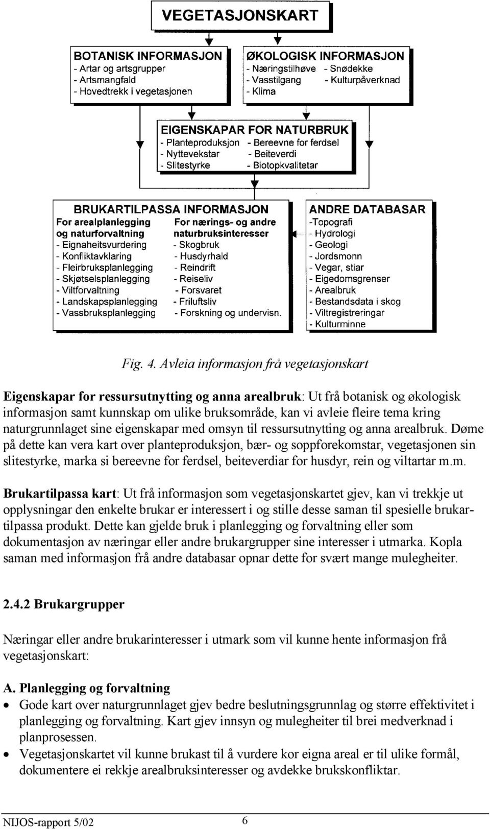 naturgrunnlaget sine eigenskapar med omsyn til ressursutnytting og anna arealbruk.