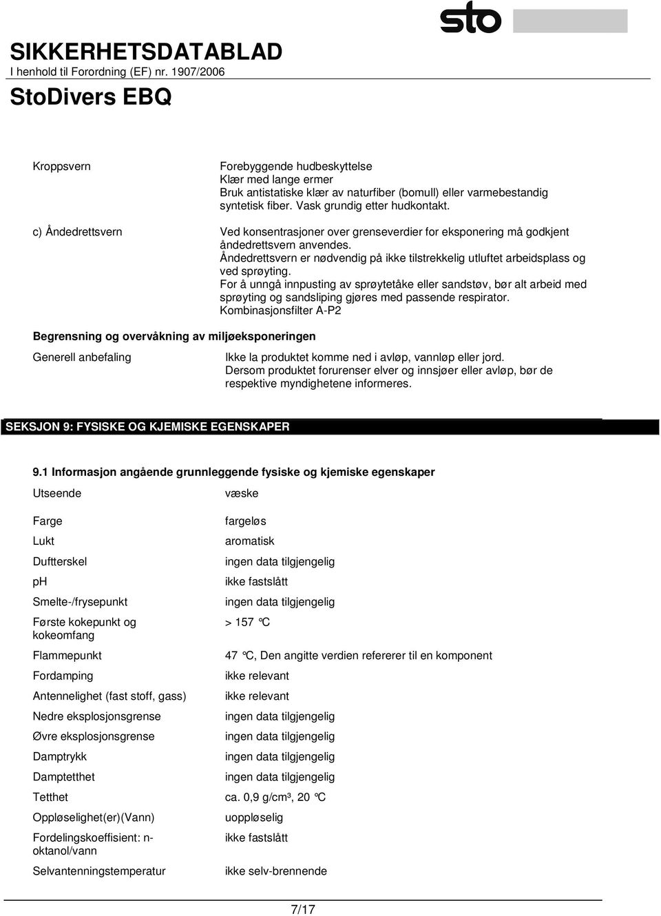 For å unngå innpusting av sprøytetåke eller sandstøv, bør alt arbeid med sprøyting og sandsliping gjøres med passende respirator.