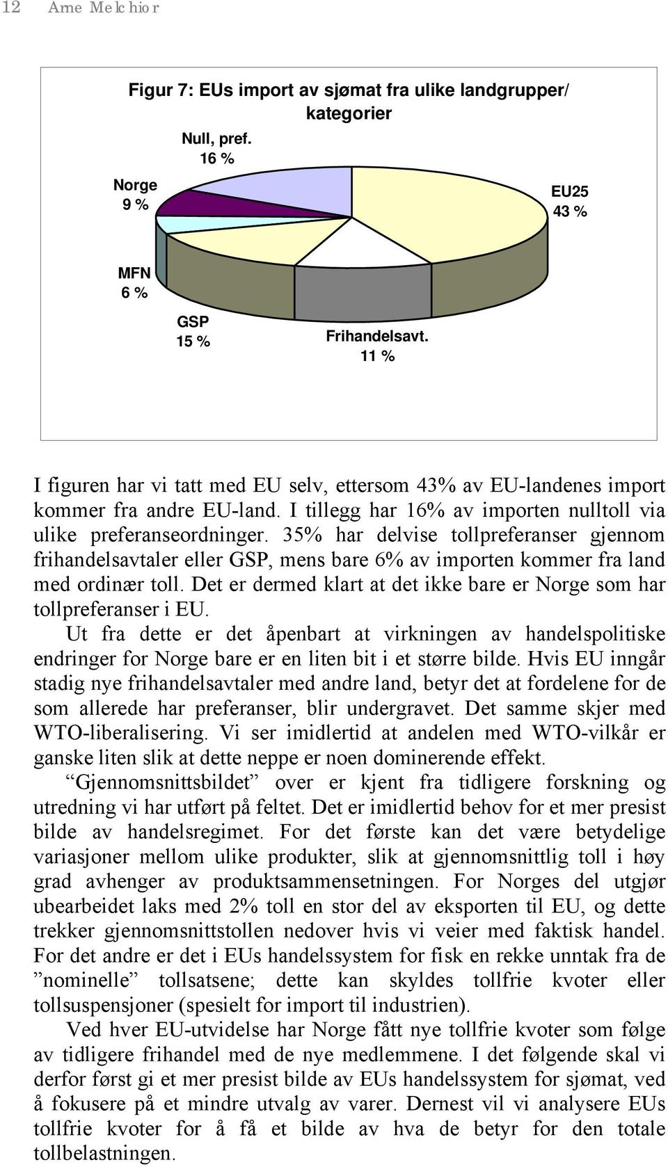 35% har delvise tollpreferanser gjennom frihandelsavtaler eller GSP, mens bare 6% av importen kommer fra land med ordinær toll.