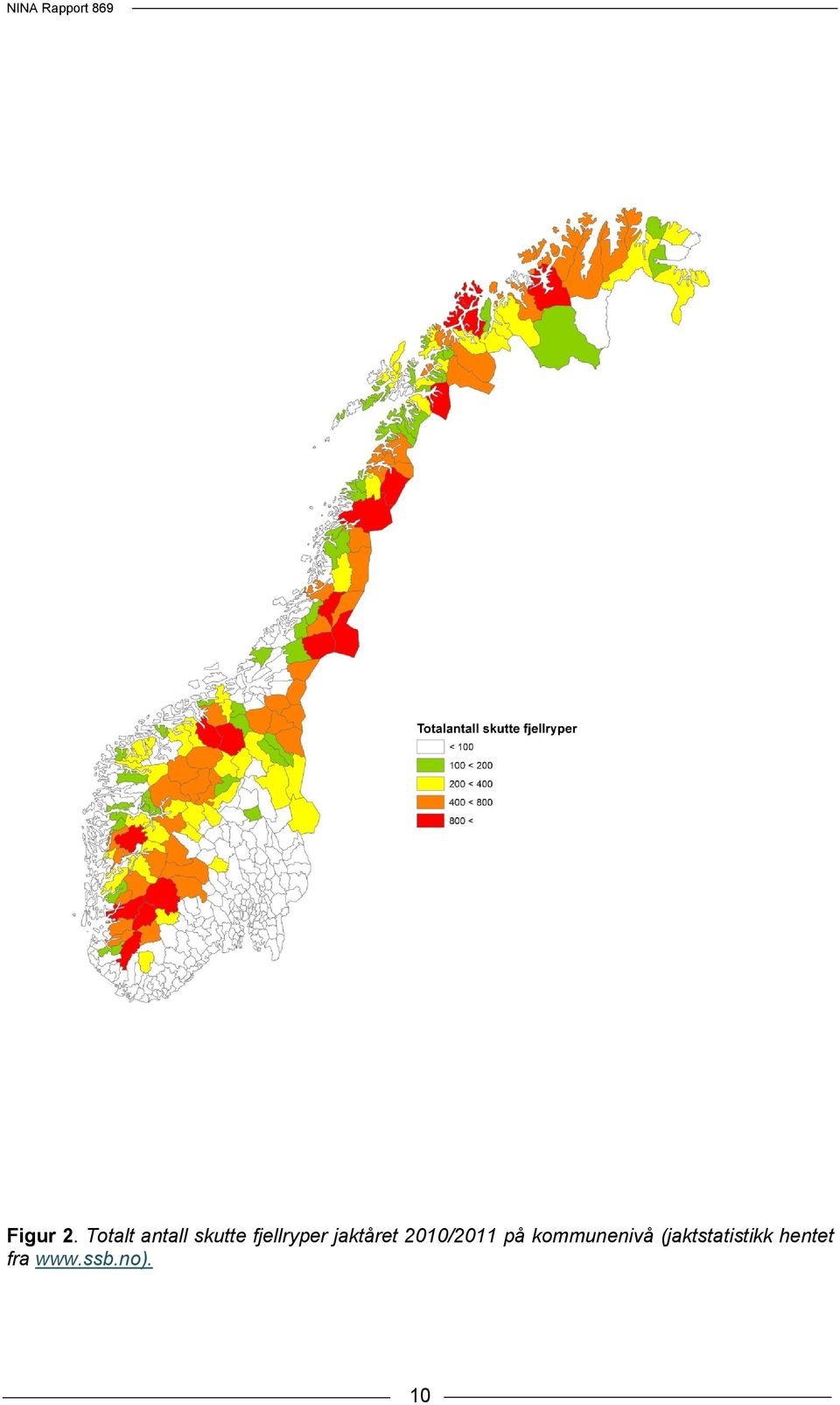 fjellryper jaktåret 2010/2011