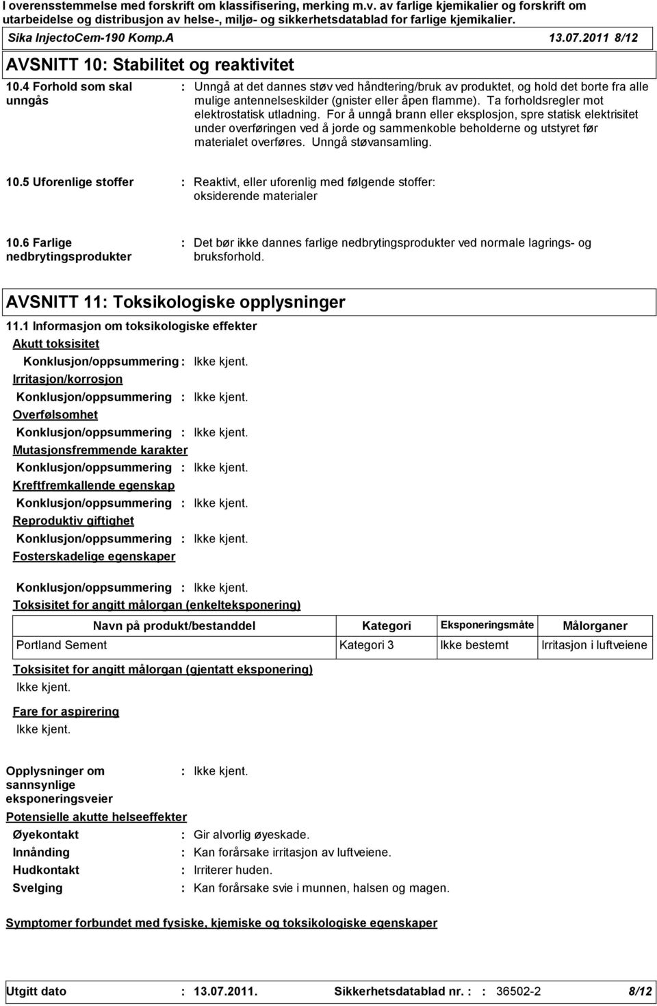 Ta forholdsregler mot elektrostatisk utladning.