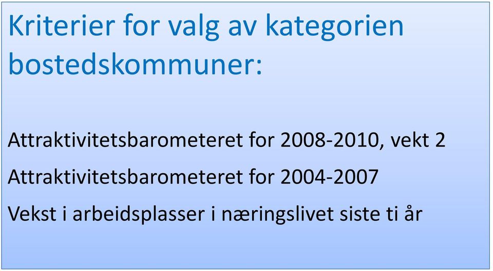 2008-2010, vekt 2 Attraktivitetsbarometeret