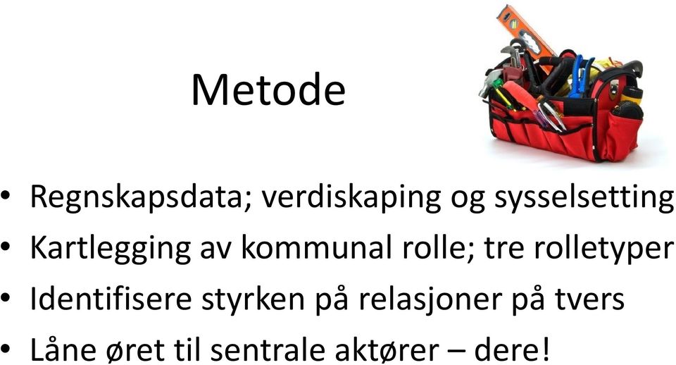 tre rolletyper Identifisere styrken på