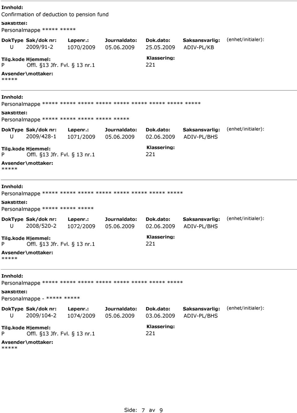 2009 ADV-L/KB ersonalmappe ersonalmappe 2009/428-1 1071/2009